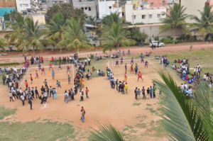 Sports meet and leadership activities at one of the good colleges in Bangalore encouraging overall student development.