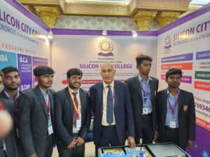 Commerce students participating in an academic exhibition at one of the best BCom colleges in Bangalore.