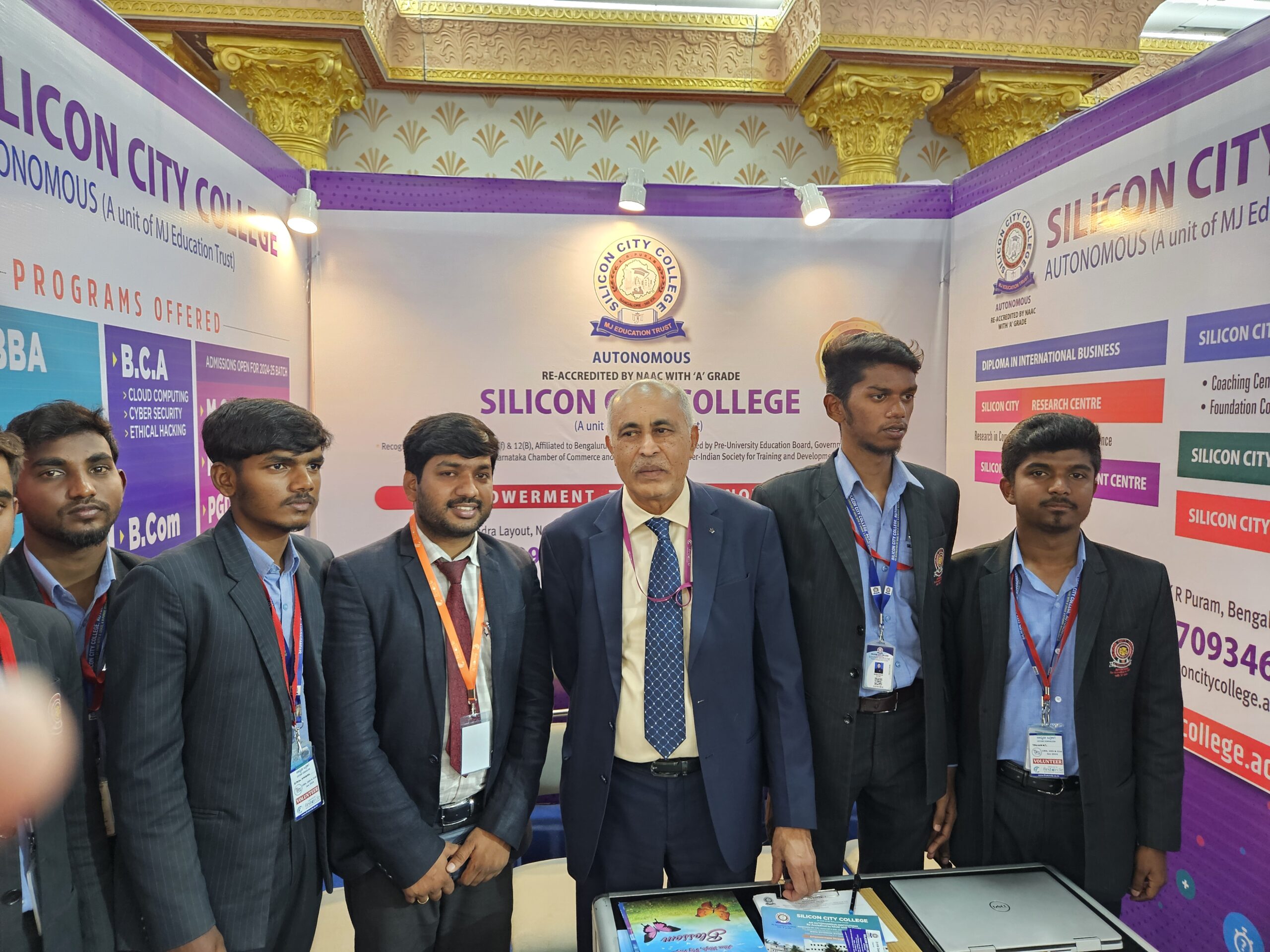 Commerce students participating in an academic exhibition at one of the best BCom colleges in Bangalore.