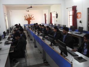 Computer laboratory at one of the top BCA colleges in Bangalore showcasing academic best practices and practical learning.
