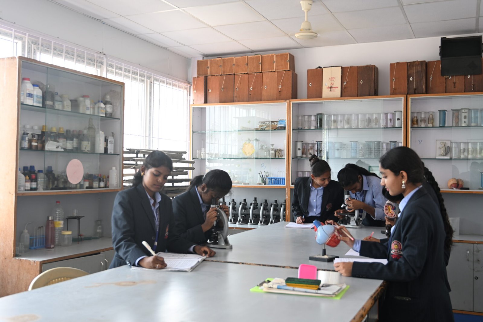 M.Sc Computer Science students attending a technical lecture in a modern Bangalore classroom.